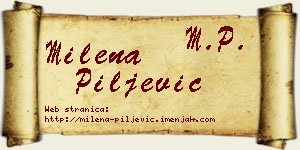 Milena Piljević vizit kartica